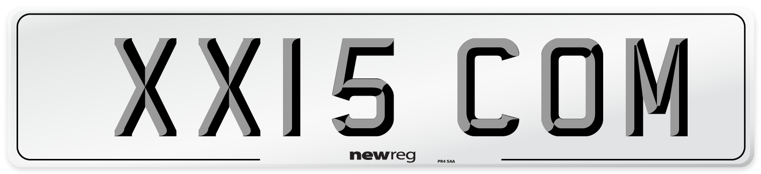XX15 COM Number Plate from New Reg
